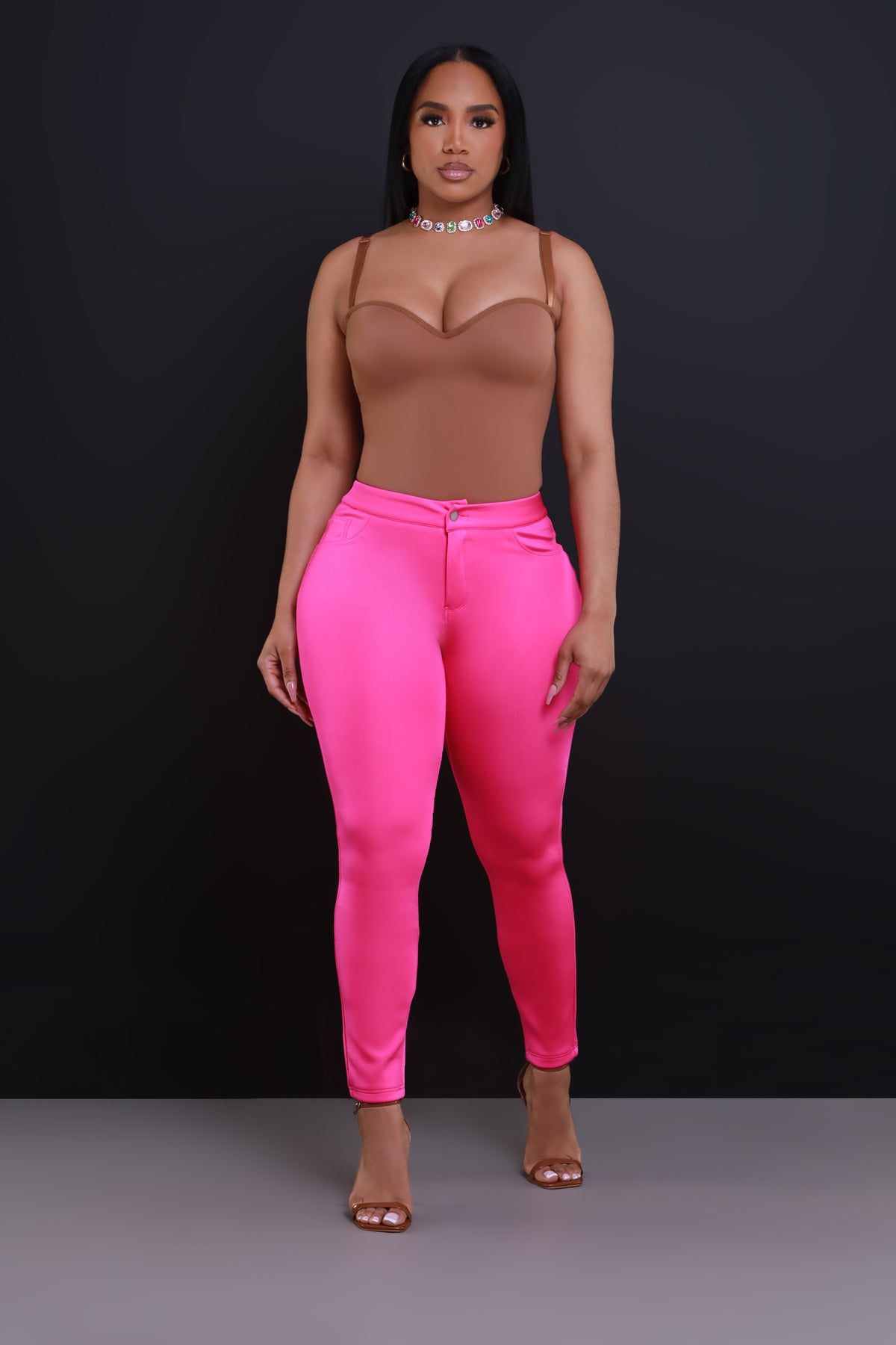 
              One More Chance High Rise Pants - Pink - Swank A Posh
            