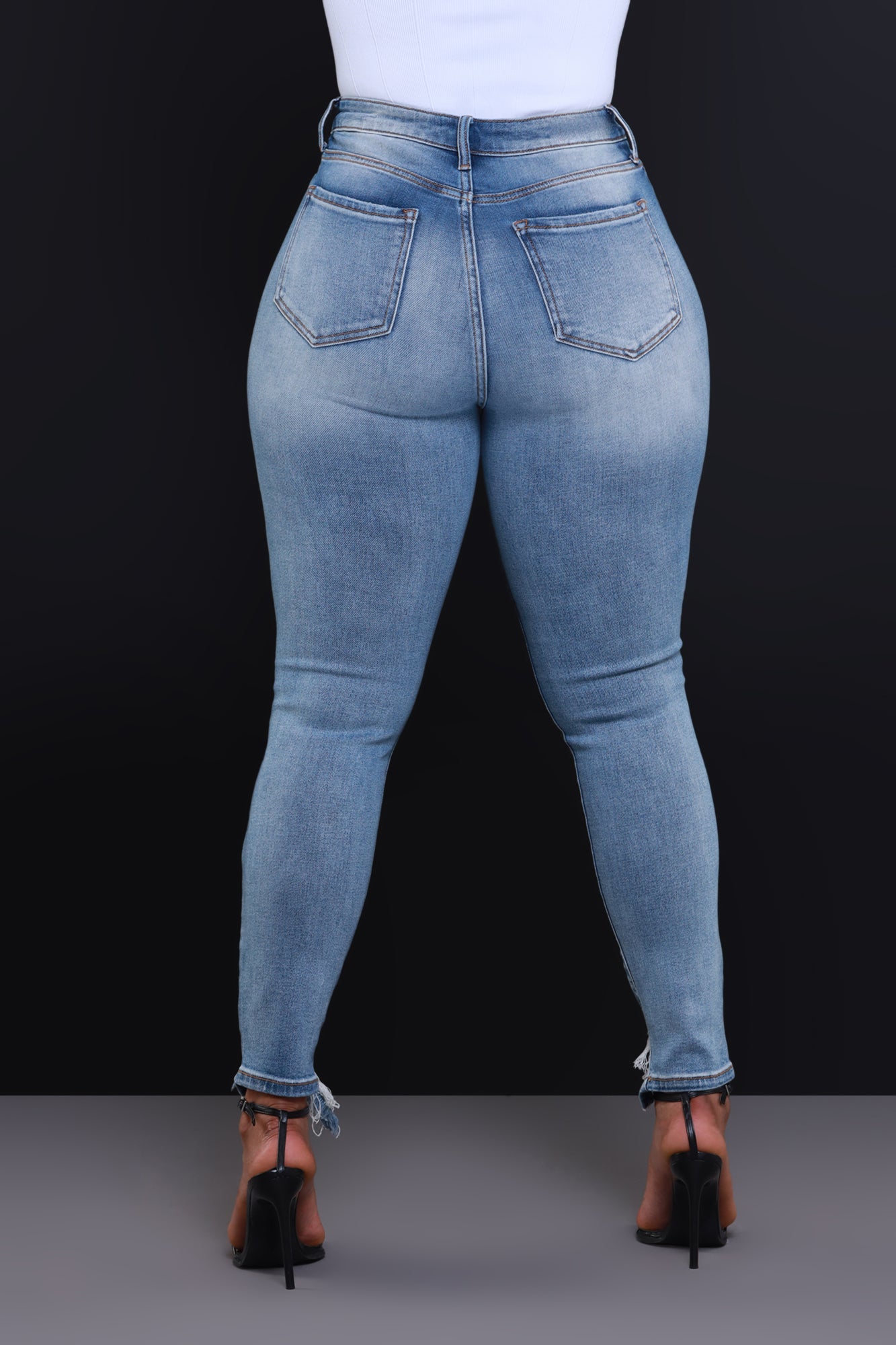 SPANX® Women's Distressed Denim Skinny Pants (Black, Small) at   Women's Jeans store