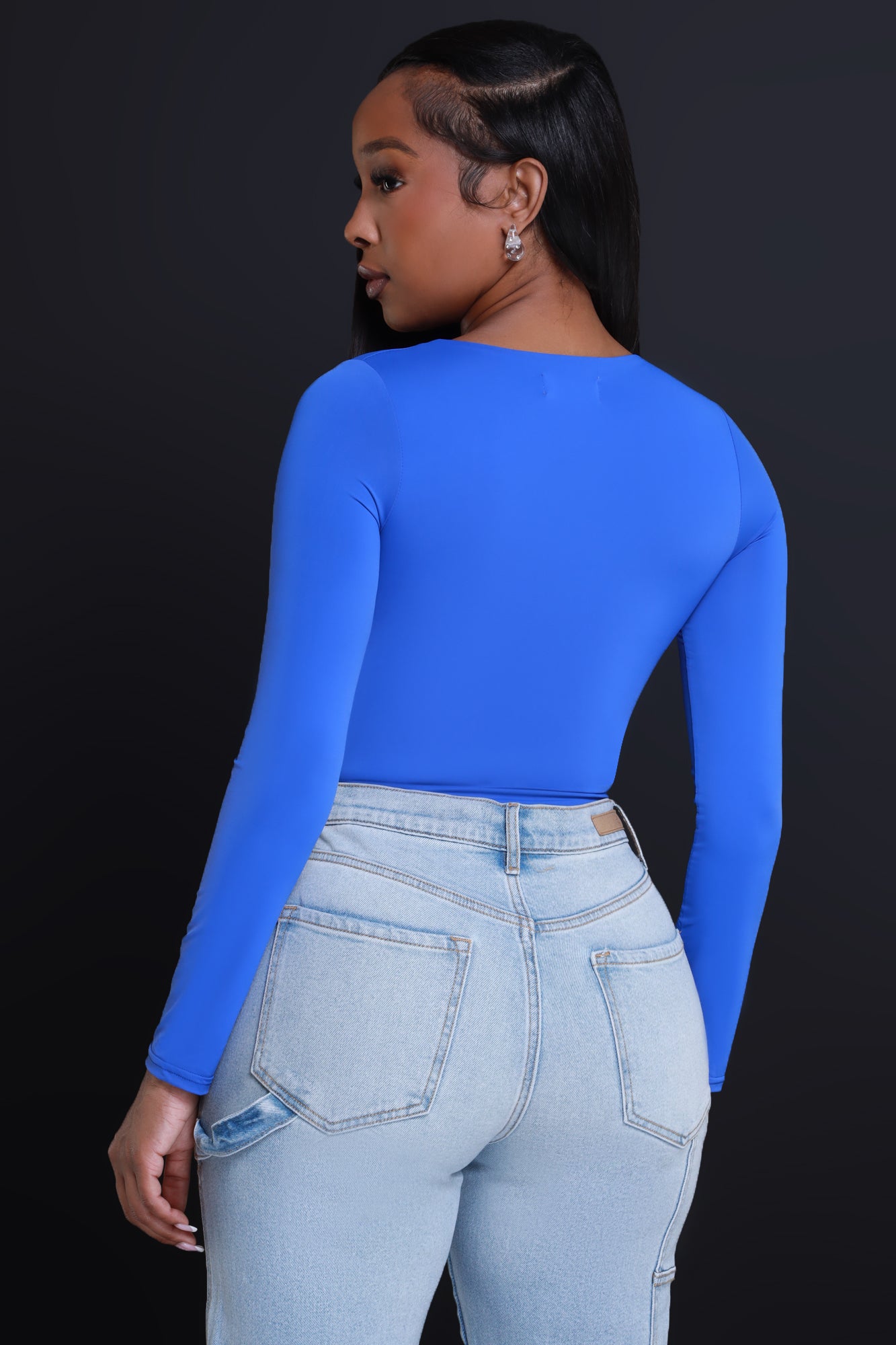 Count Me In Long Sleeve Top - Royal Blue - Swank A Posh
