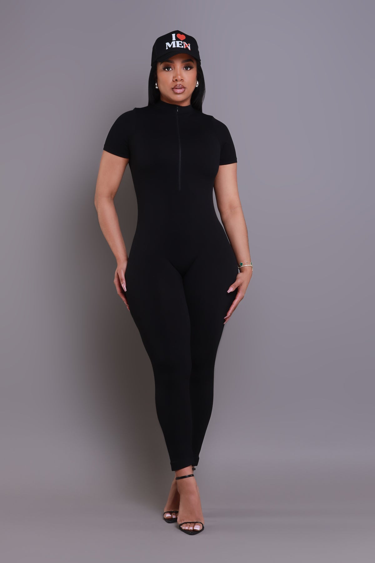 
              Can&#39;t Be Tamed Zip Up Jumpsuit - Black - Swank A Posh
            