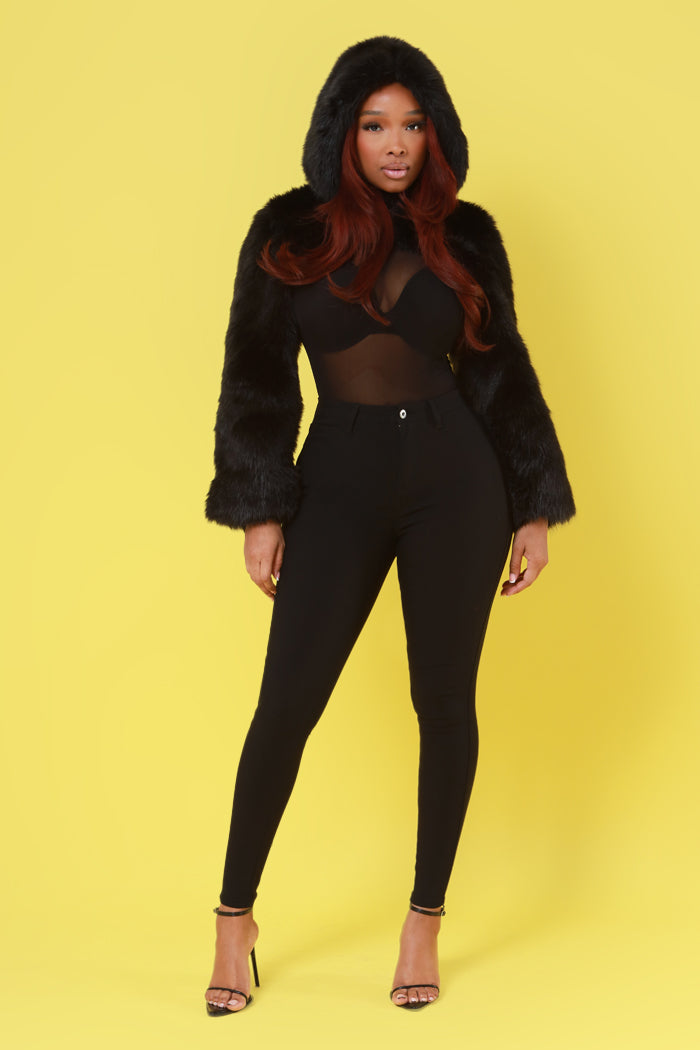 Super Swank High Rise Belt Loop Stretchy Skinny Jeans - Black - Swank A Posh