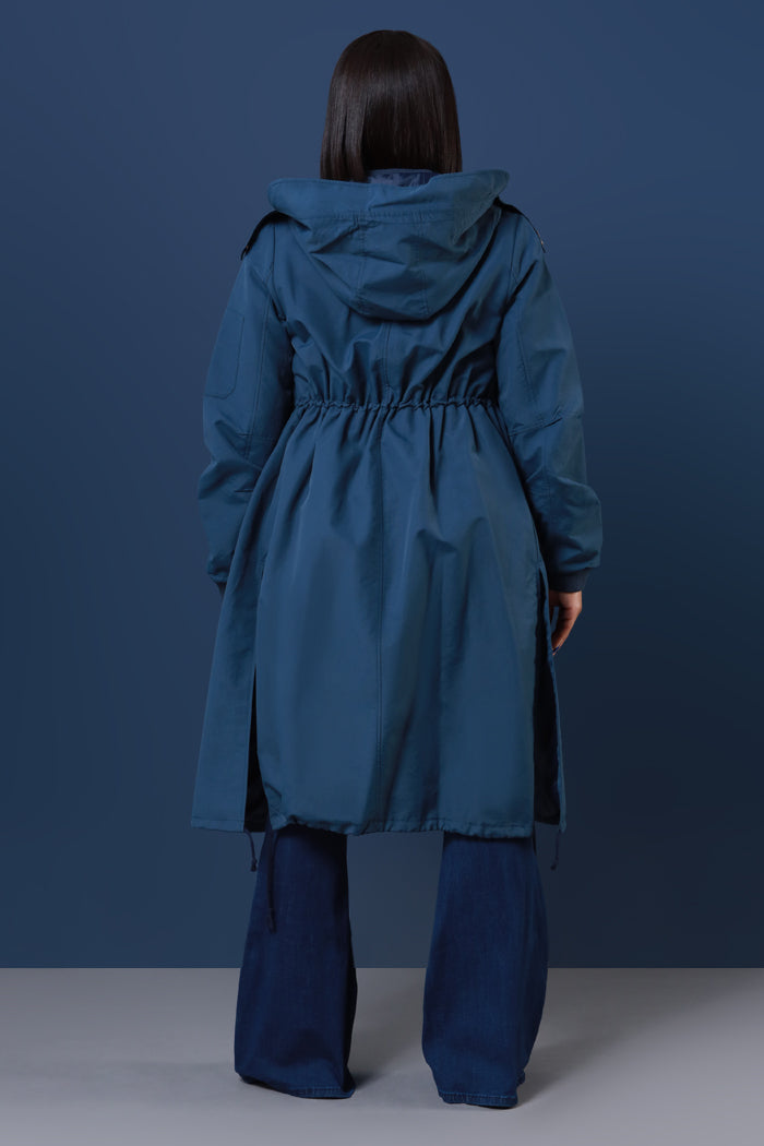 Not Your Average Bomber Parka - Navy - Swank A Posh