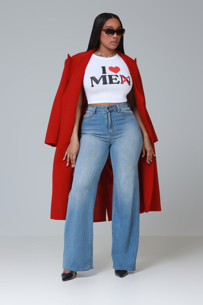 Next Move High Rise Wide Flare Jeans - Medium Wash - Swank A Posh