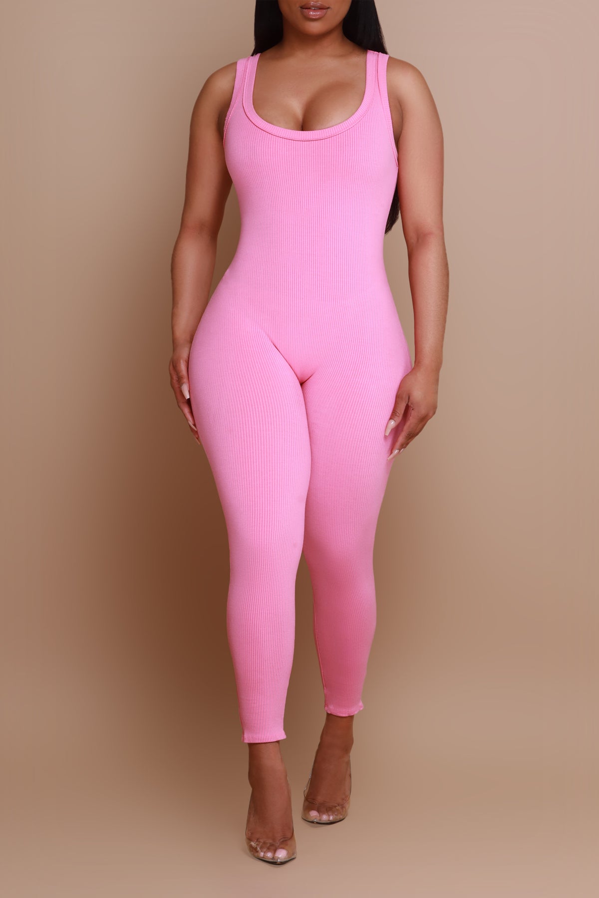 
              Cover Me Cellulite Deleter Sleeveless Jumpsuit - Pink - Swank A Posh
            