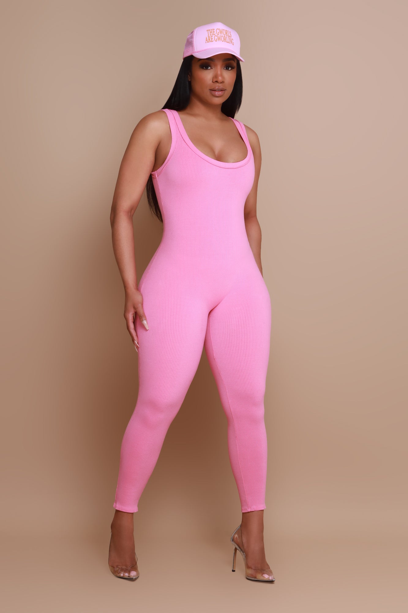 Cover Me Cellulite Deleter Sleeveless Jumpsuit - Pink - Swank A Posh