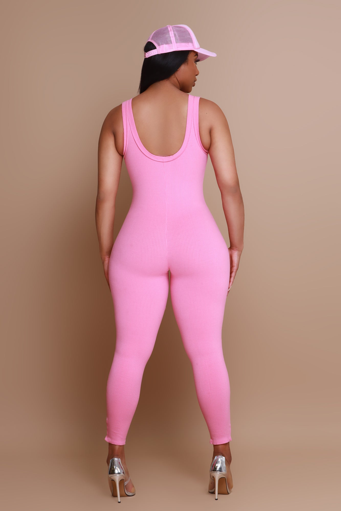 Cover Me Cellulite Deleter Sleeveless Jumpsuit - Pink - Swank A Posh