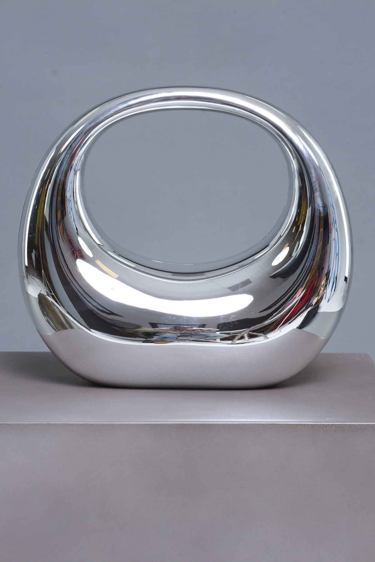 
              Looking Glass Metallic Evening Bag - Silver - Swank A Posh
            