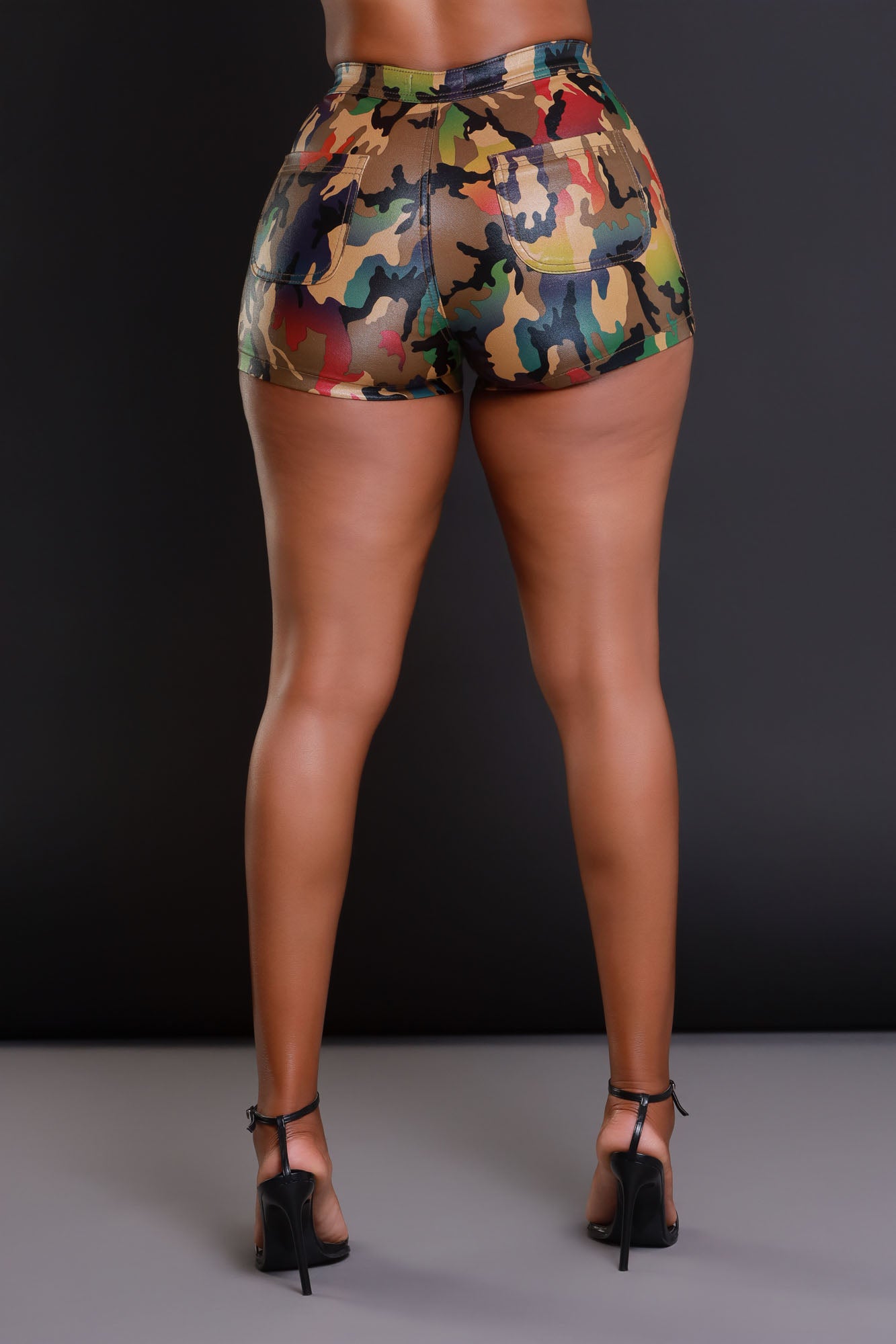 Sworn Enemy Faux Leather Camouflage Shorts - Olive - Swank A Posh