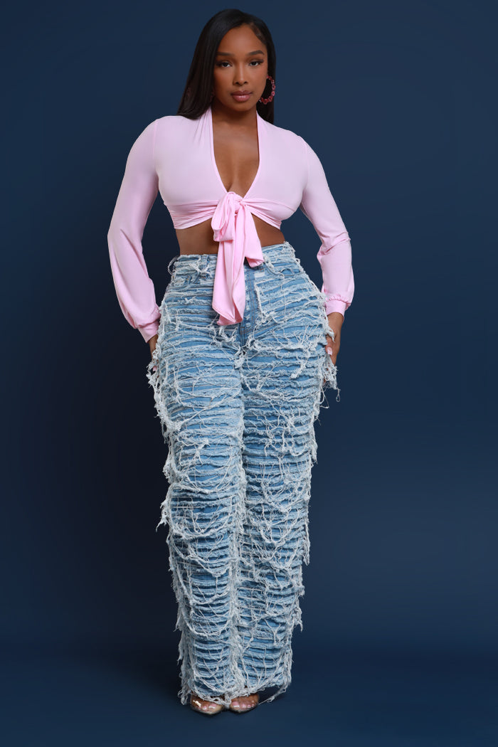 Told You So Multi Way Tie Up Crop Top - Pink - Swank A Posh