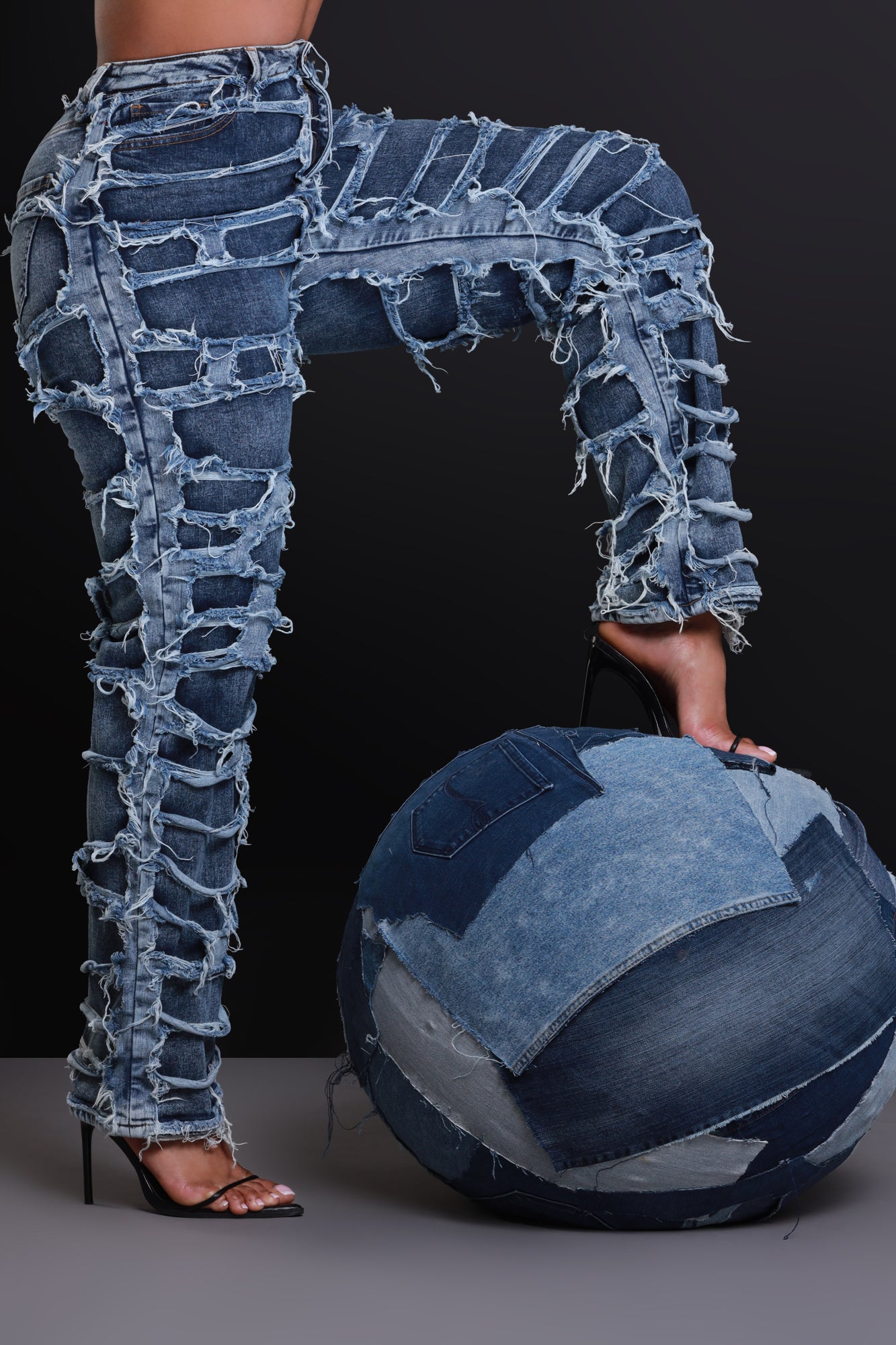 Fight Back High Rise Distressed Jeans - Dark Wash - Swank A Posh