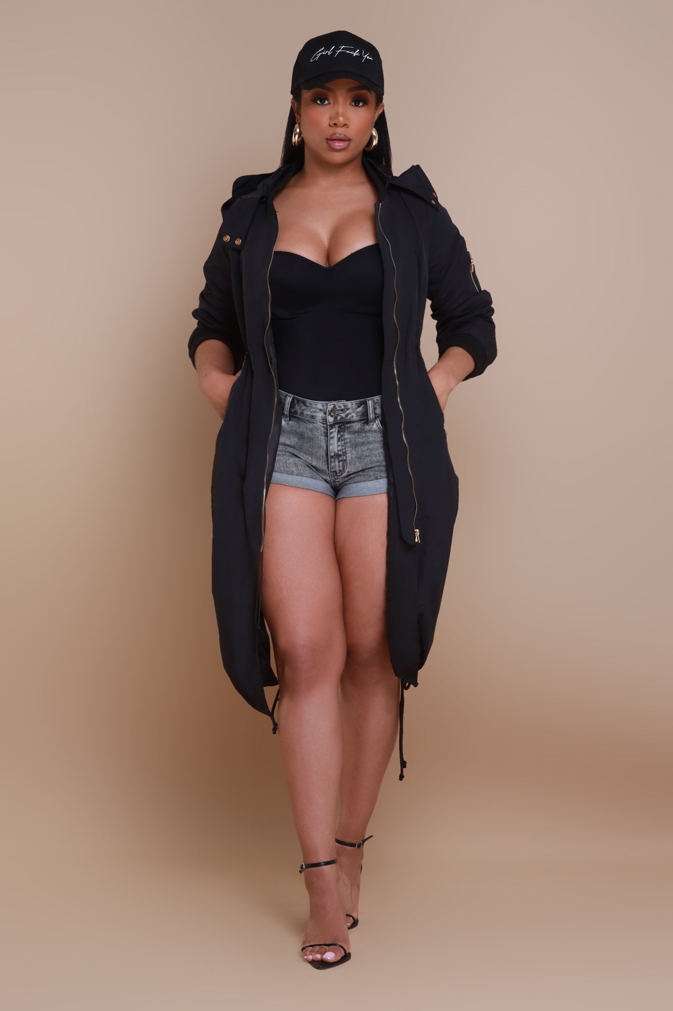 Not Your Average Bomber Parka - Black - Swank A Posh