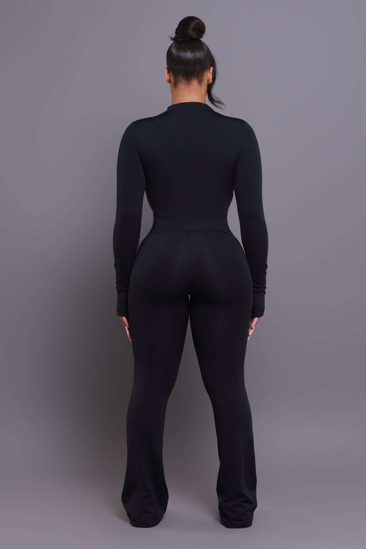 
              Code Black NUW Zip Up Flare Jumpsuit - Black - Swank A Posh
            
