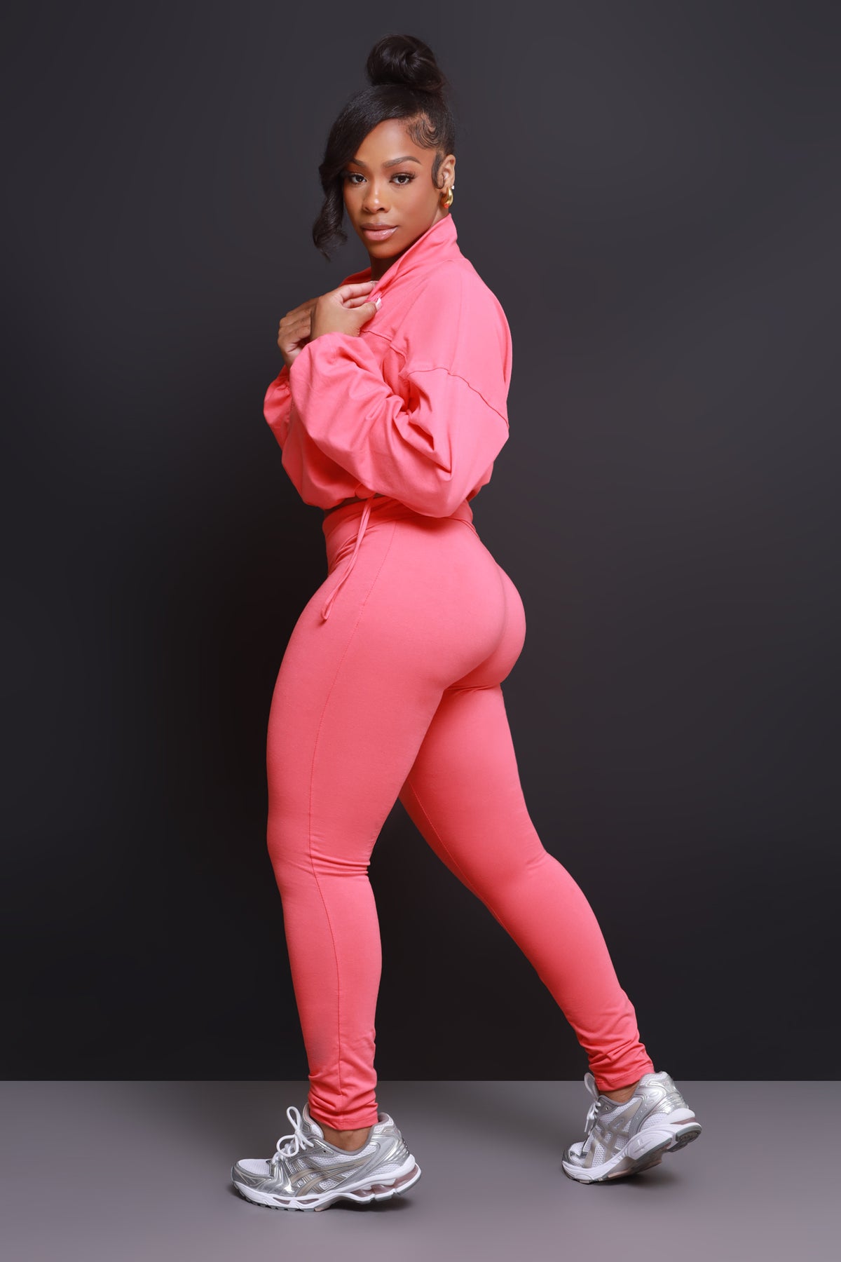 
              Cued Up Cropped Legging Set - Coral - Swank A Posh
            