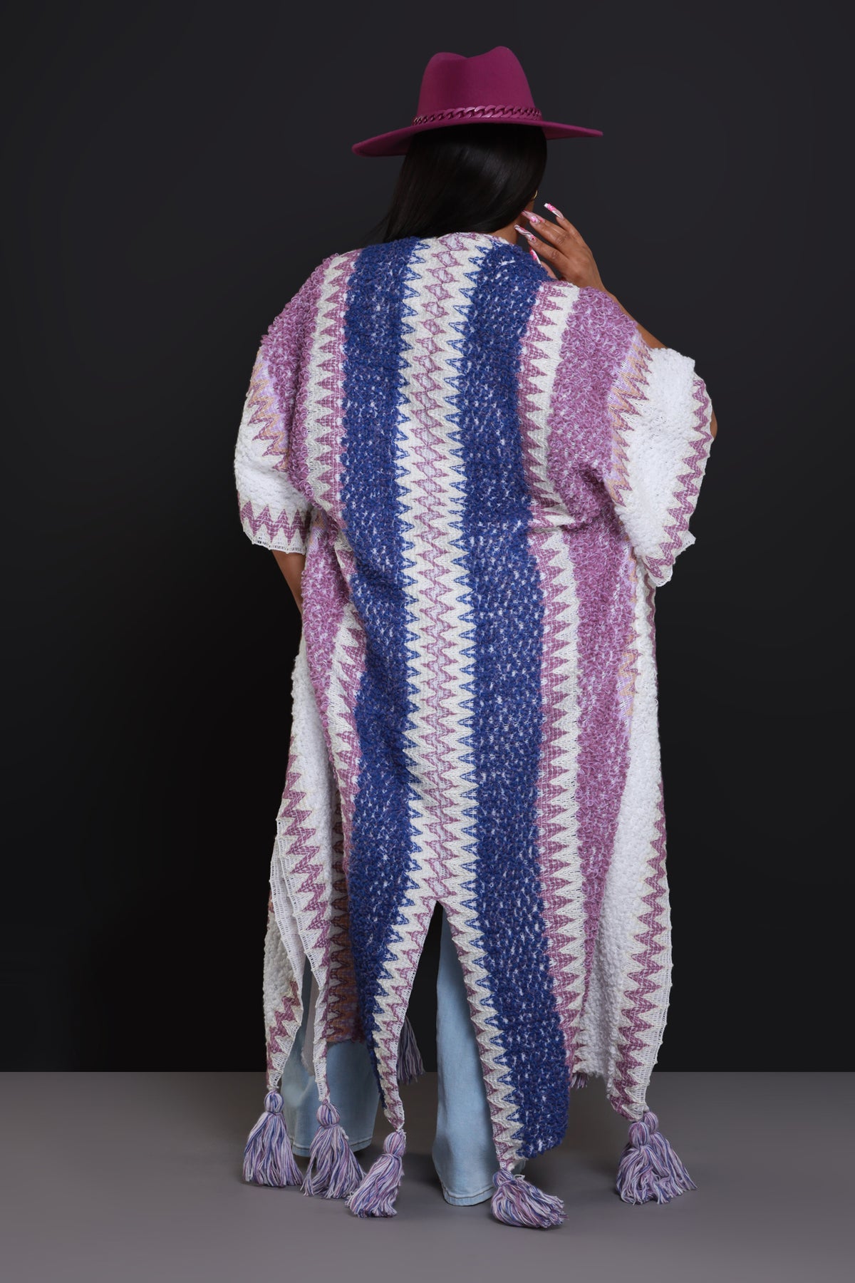 
              Create Change Longline Knit Cardigan - Lavender Multicolor - Swank A Posh
            