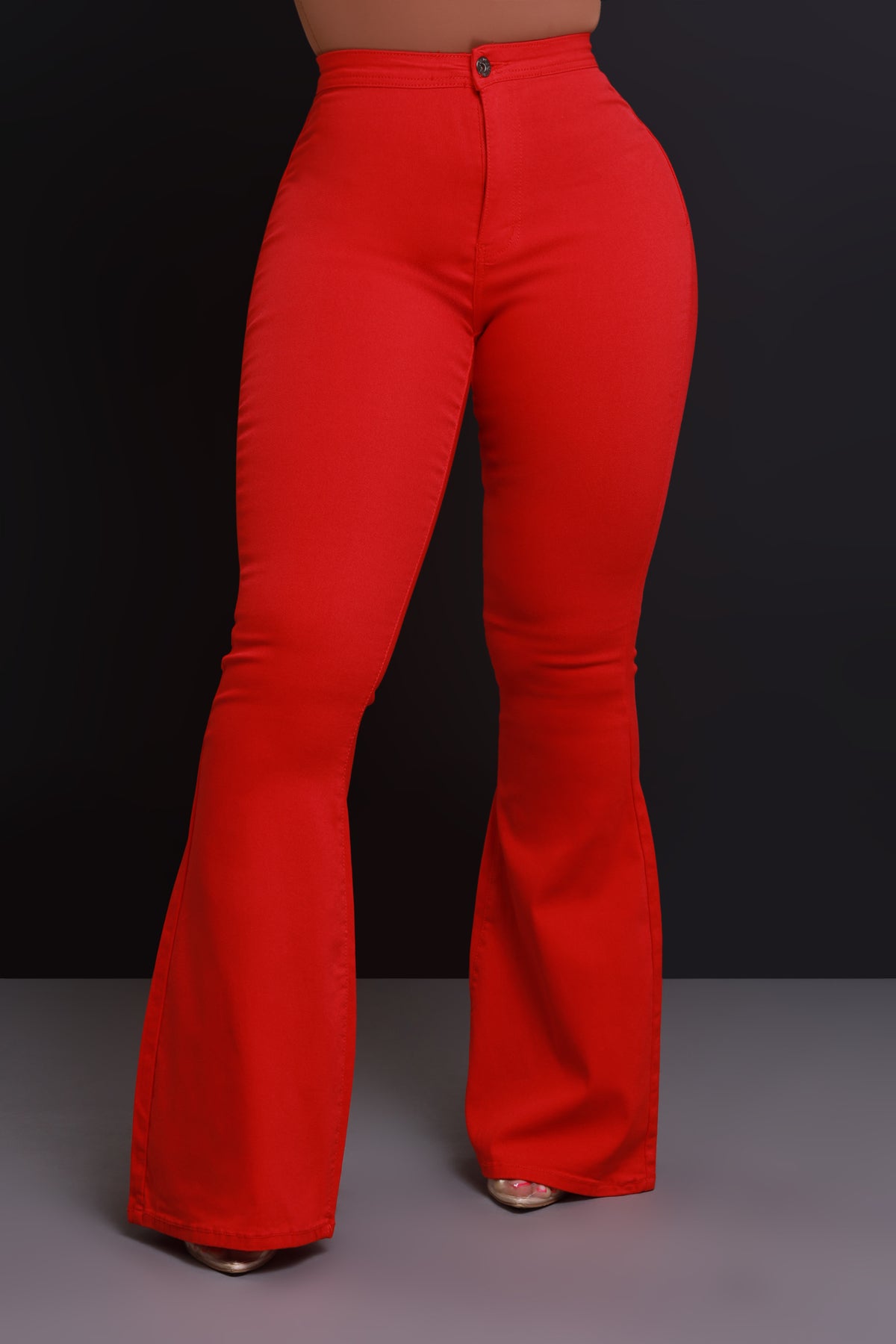 
              Super Swank High Rise Flare Stretchy Jeans - Red - Swank A Posh
            