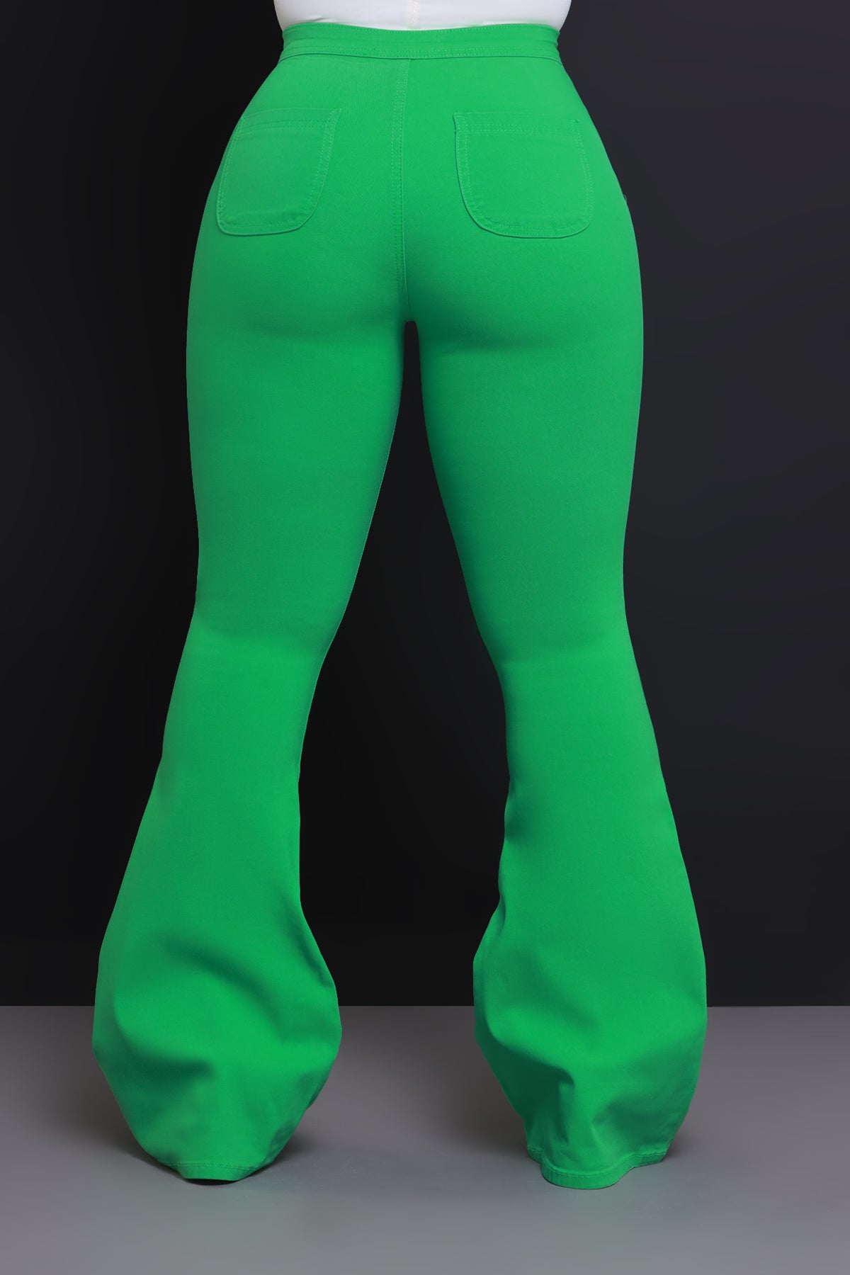 
              Super Swank High Rise Flare Stretchy Jeans - Kelly Green - Swank A Posh
            