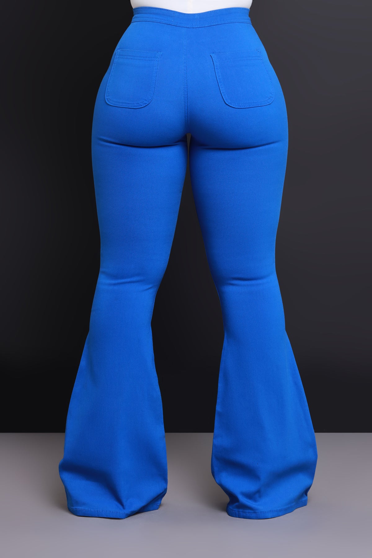 
              Super Swank High Rise Flare Stretchy Jeans - Royal Blue
            
