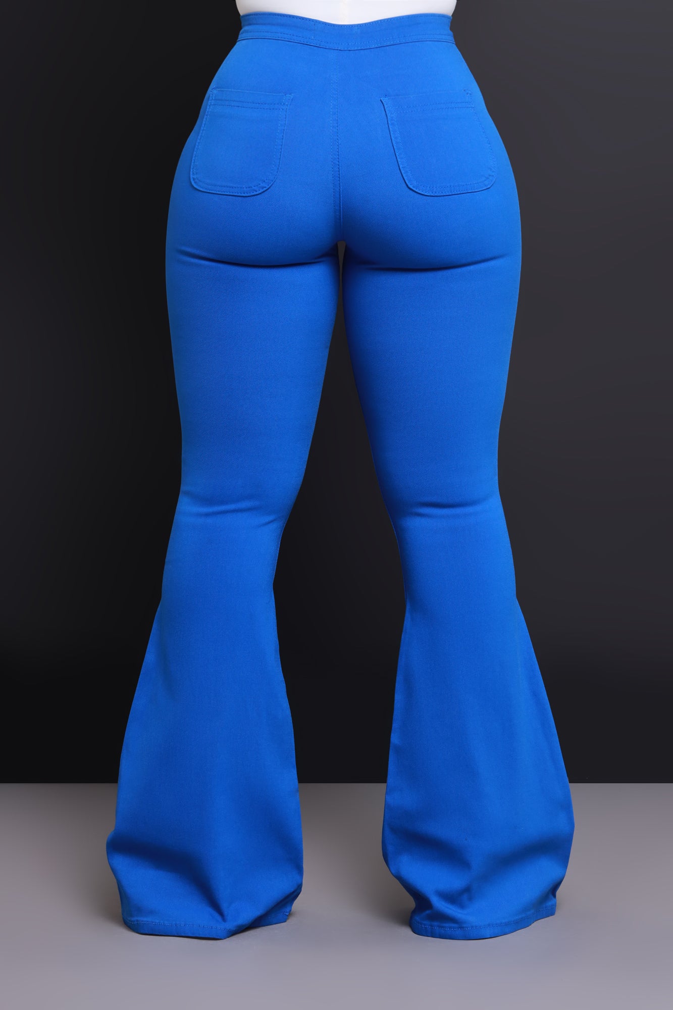 Fit & Flare Super Stretchy High Rise Jeans - Royal Blue - Swank A Posh