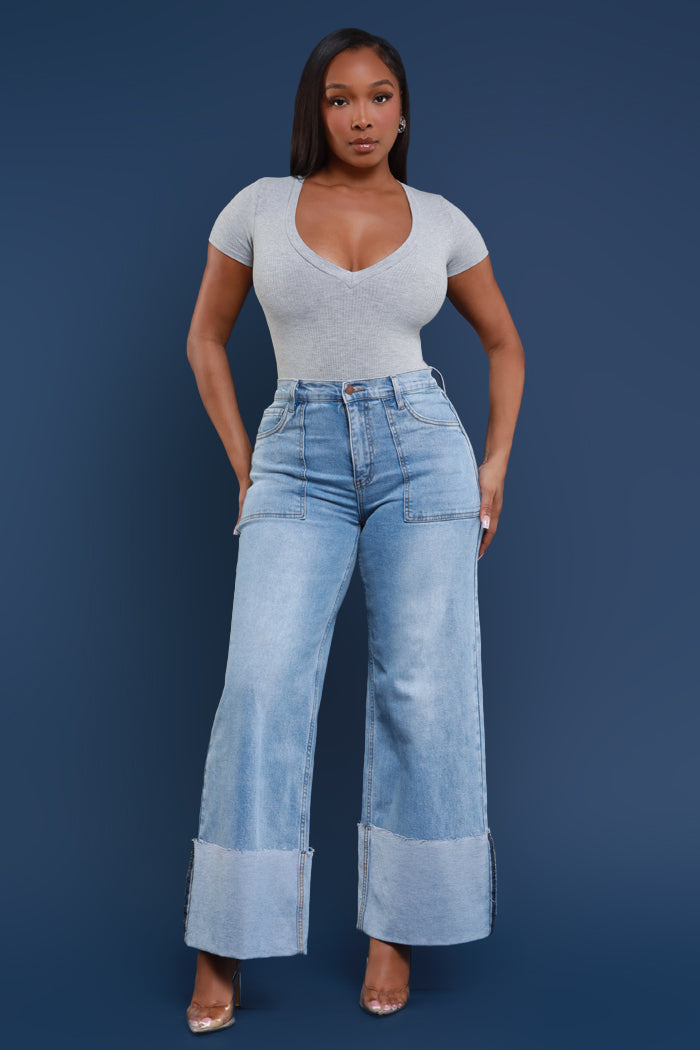 Open Book Cellulite Deleter Short Sleeve Bodysuit - Heather Grey - Swank A Posh