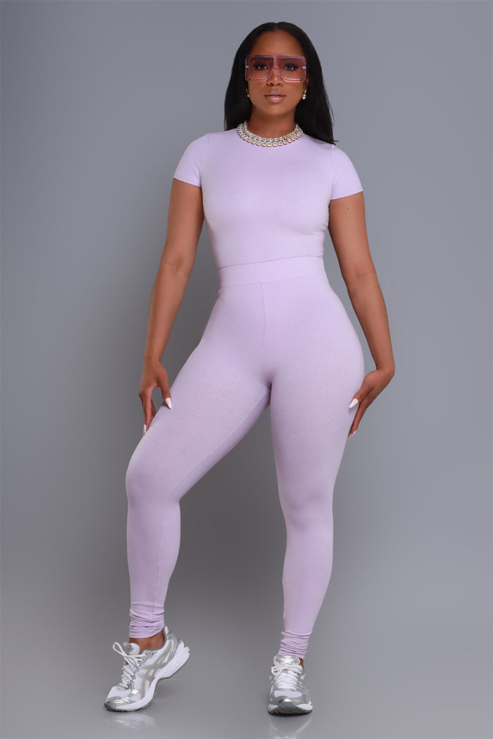 Sweet Tart Cellulite Deleter Ribbed Leggings - Orchid - Swank A Posh