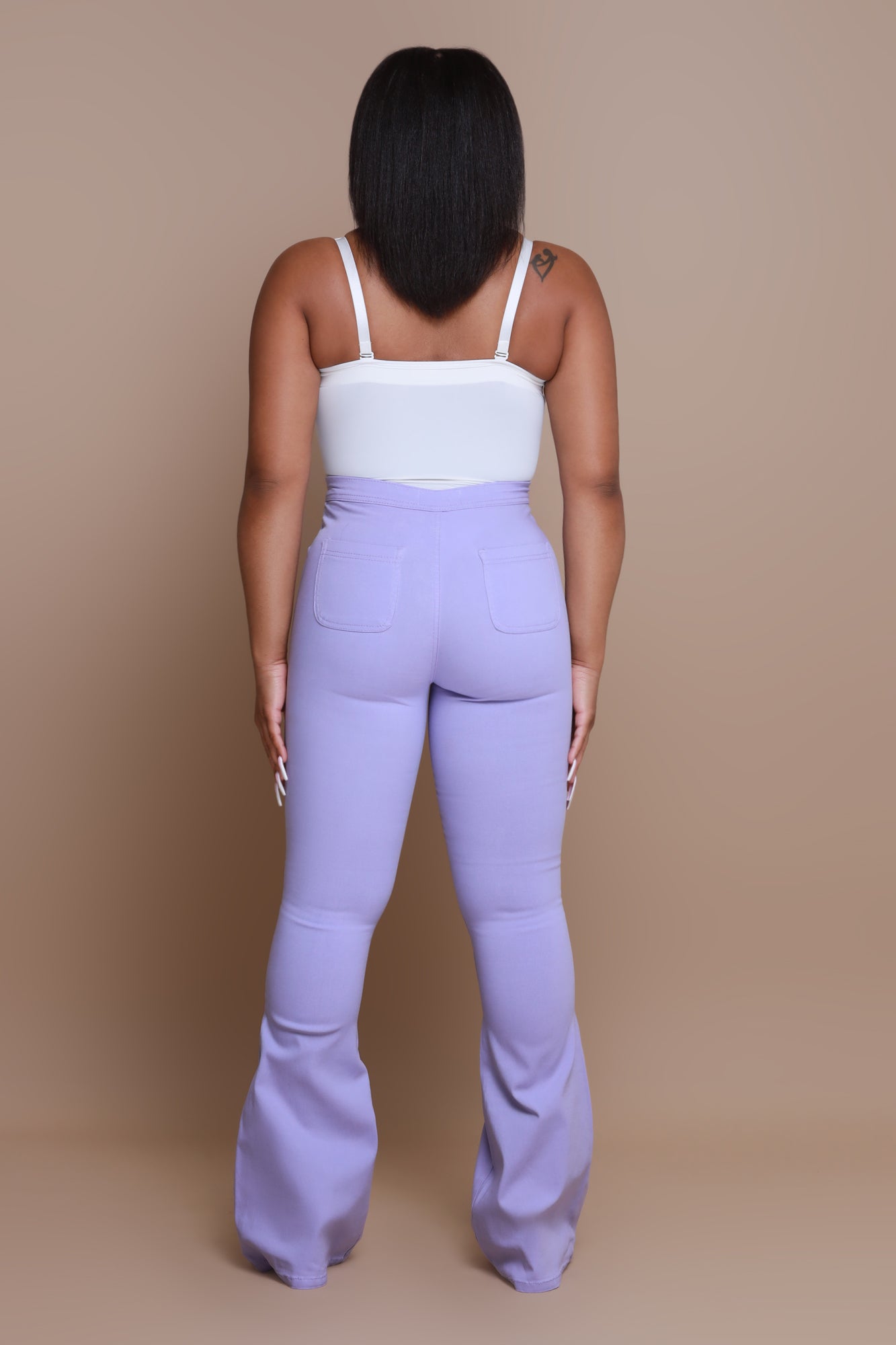 Fit & Flare Super Stretchy High Rise Jeans - Lavender - Swank A Posh