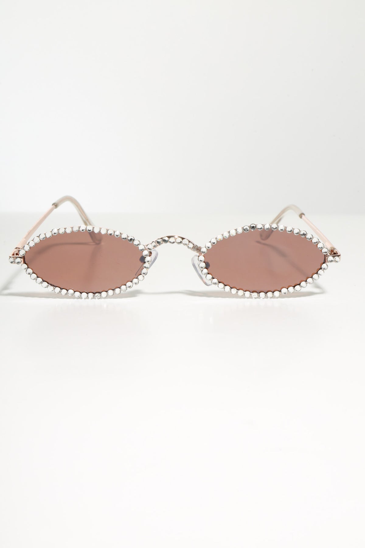 
              Those Eyes Rhinestone Studded Sunglasses - Brown - Swank A Posh
            