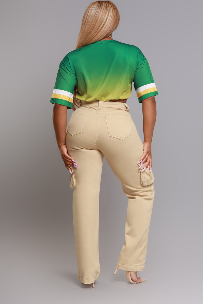 Add It Up High Rise Cargo Pants - Khaki - Swank A Posh