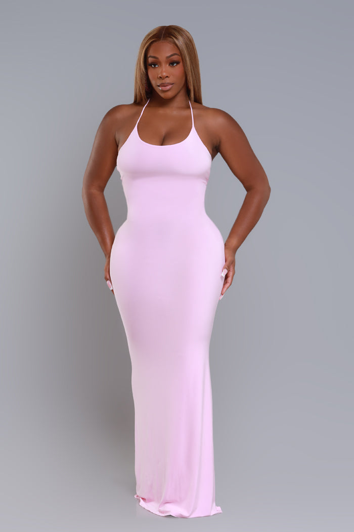 Out Of My Hands Open Back Maxi Dress - Pink - Swank A Posh