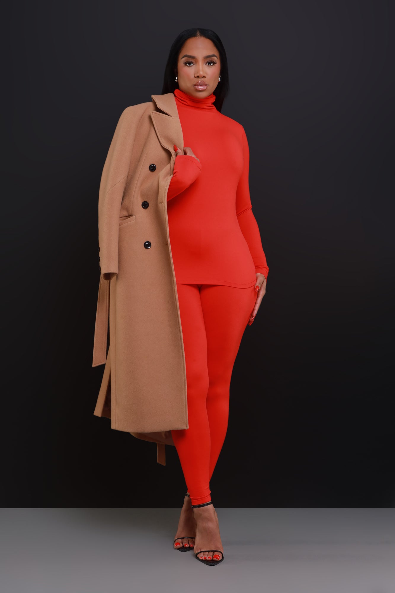Record Timing Legging Set - Dark Red - Swank A Posh