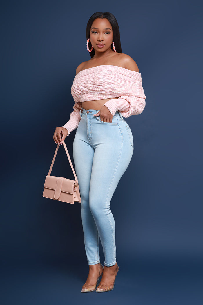 Multi Way Wrap Sweater - Blush - Swank A Posh