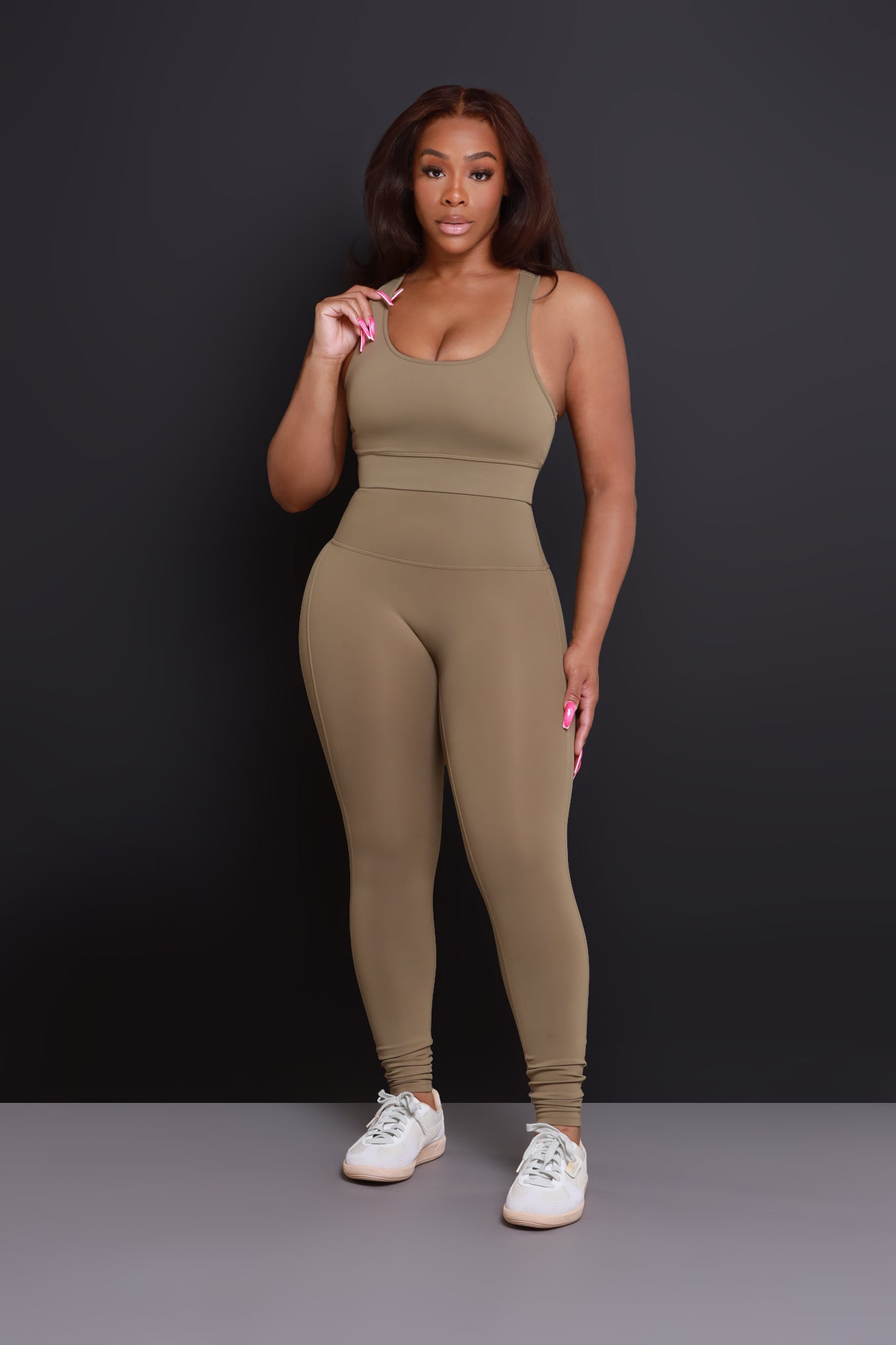 Forget Me Not NUW Cropped Legging Set - Olive - Swank A Posh