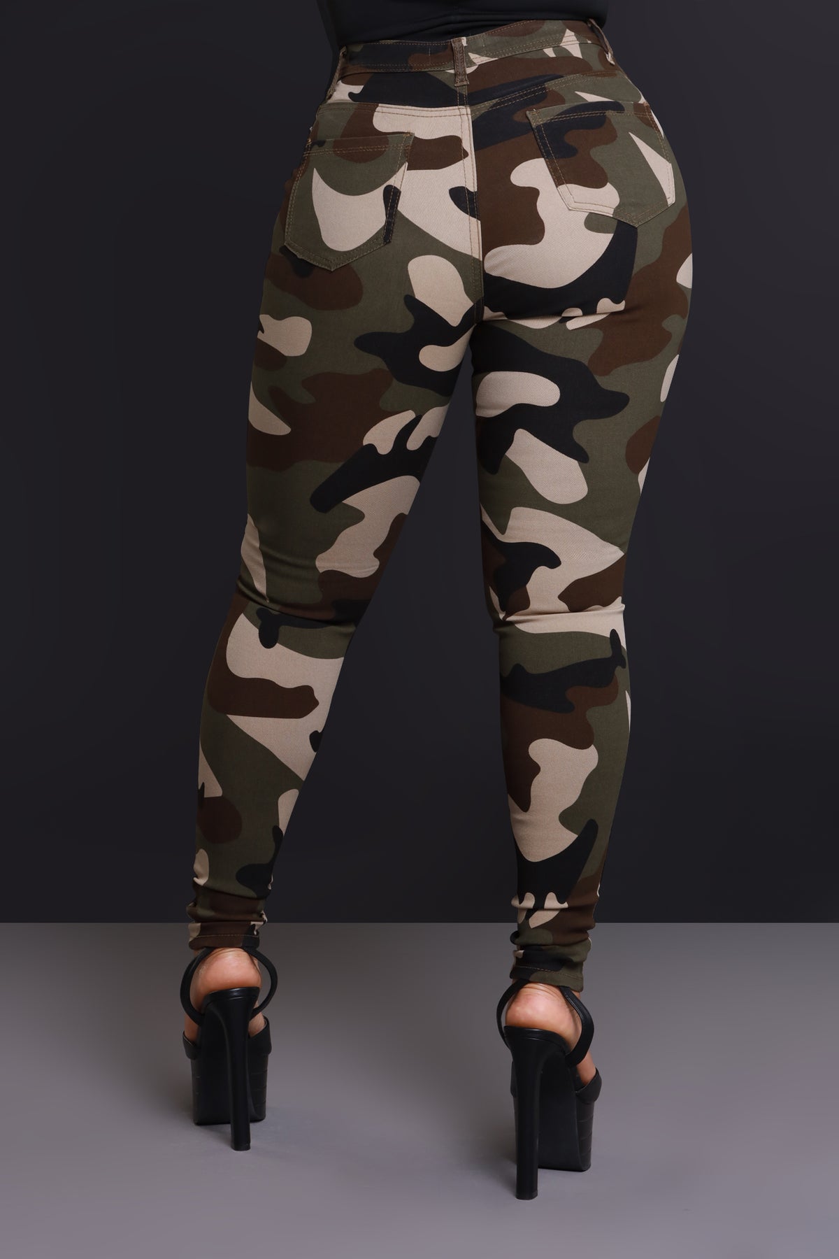 
              Pull Rank High Rise Skinny Jeans - Olive Camouflage - Swank A Posh
            