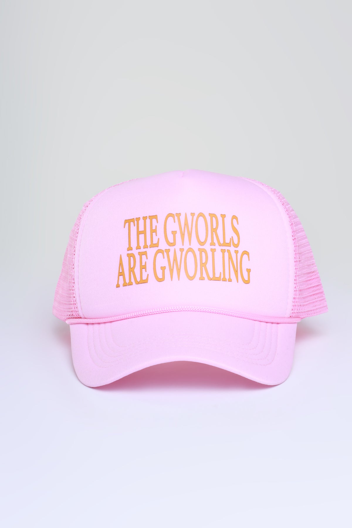 
              Hey Gworl Graphic Trucker Hat - Pink/Orange - Swank A Posh
            