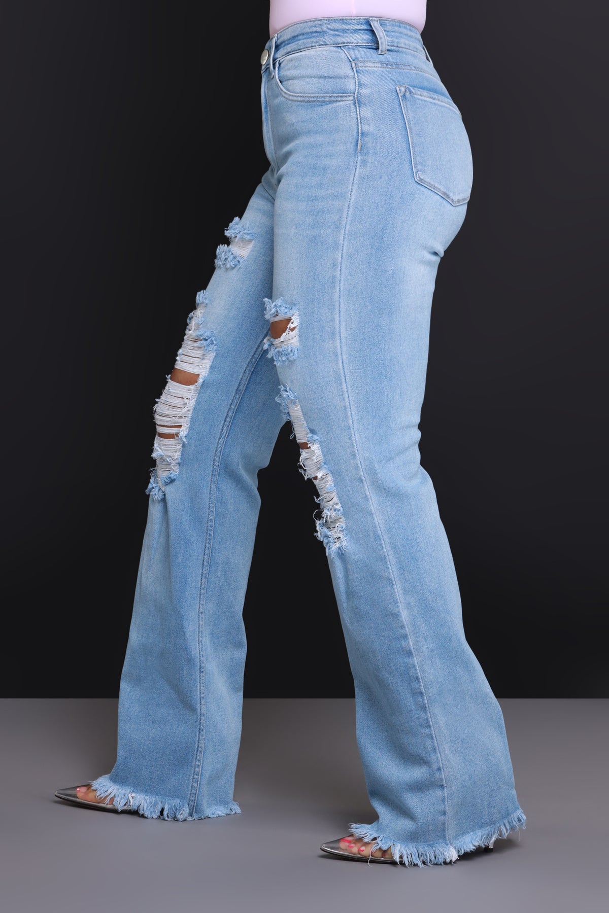 
              Special Request Distressed Straight Leg Jeans - Light Wash - Swank A Posh
            