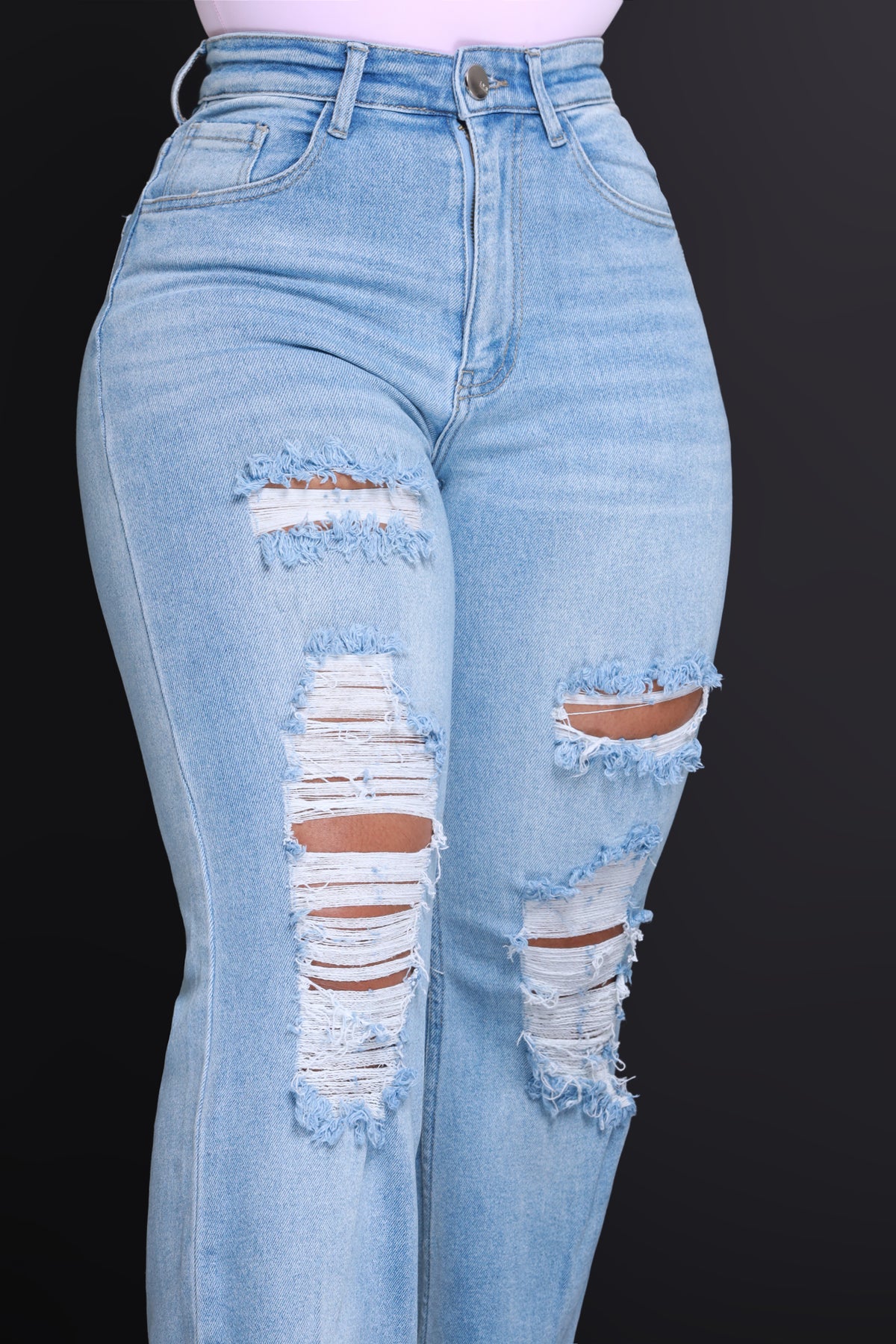 
              Special Request Distressed Straight Leg Jeans - Light Wash - Swank A Posh
            