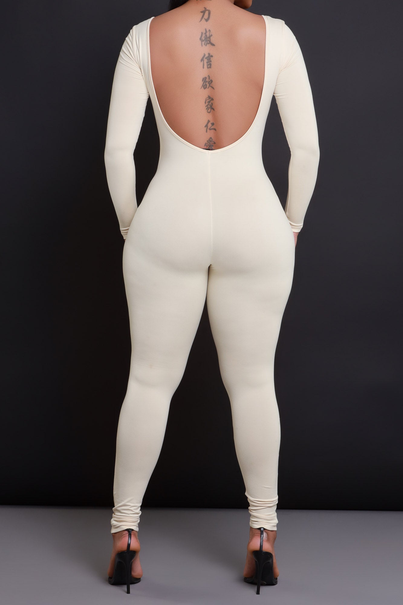 Big Reveal Open Back Jumpsuit - Tan - Swank A Posh