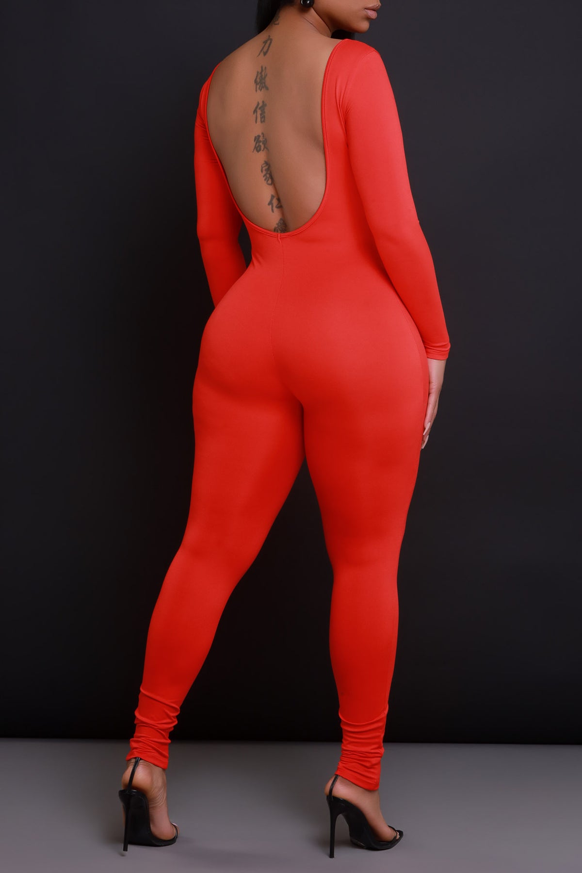 
              Big Reveal Open Back Jumpsuit - Red - Swank A Posh
            