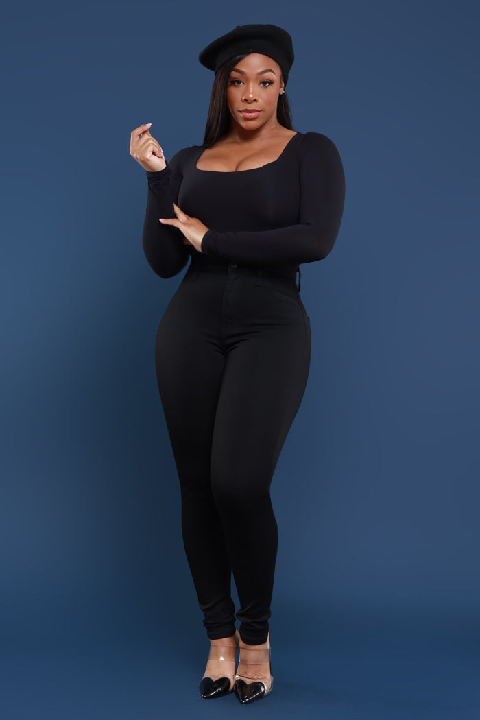 On Strike High Rise Jeans - Black - Swank A Posh