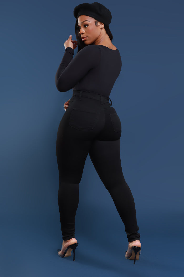 On Strike High Rise Jeans - Black - Swank A Posh