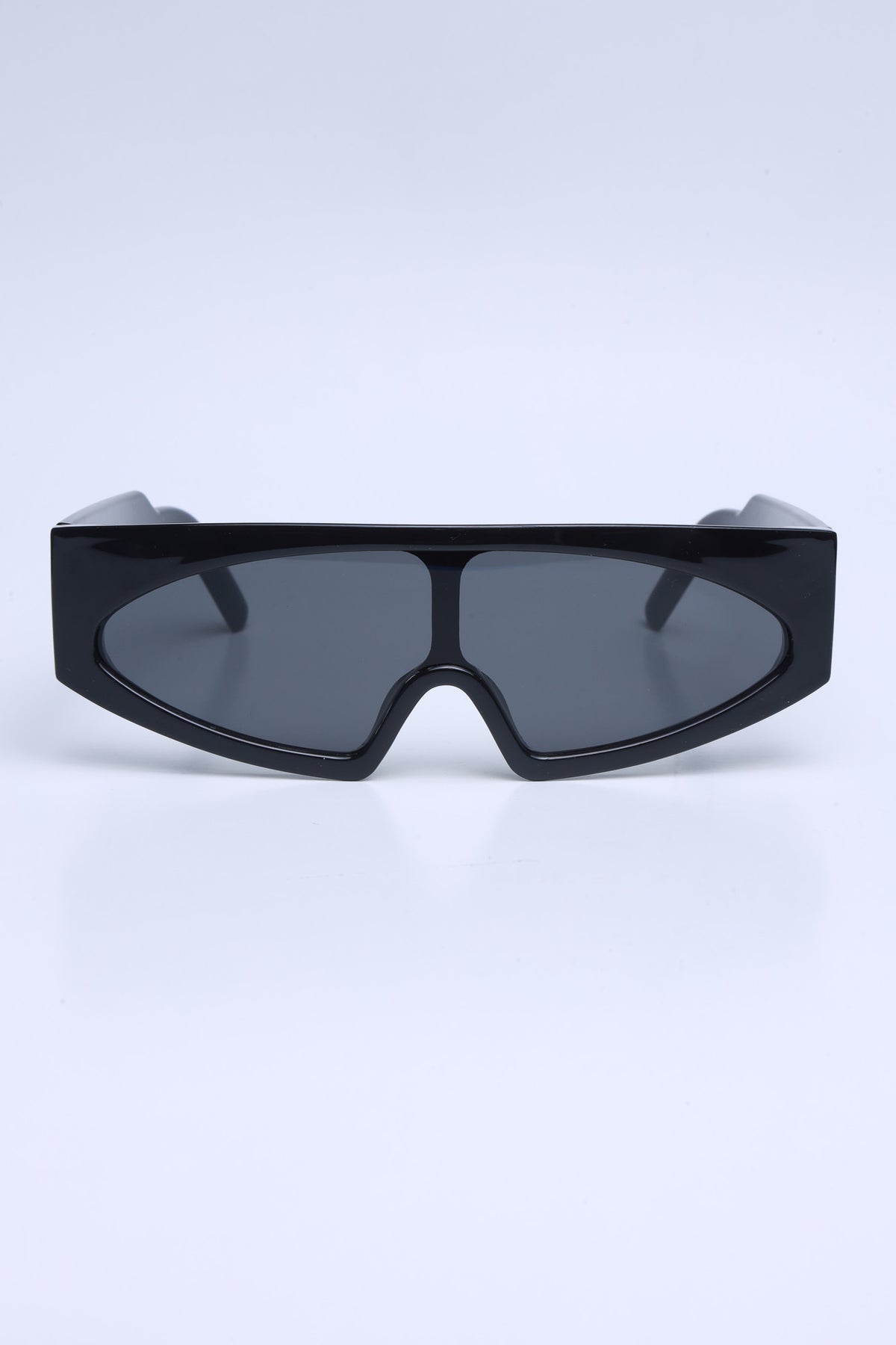 
              Bright Eyes Square Shield Sunglasses - Black/Black - Swank A Posh
            
