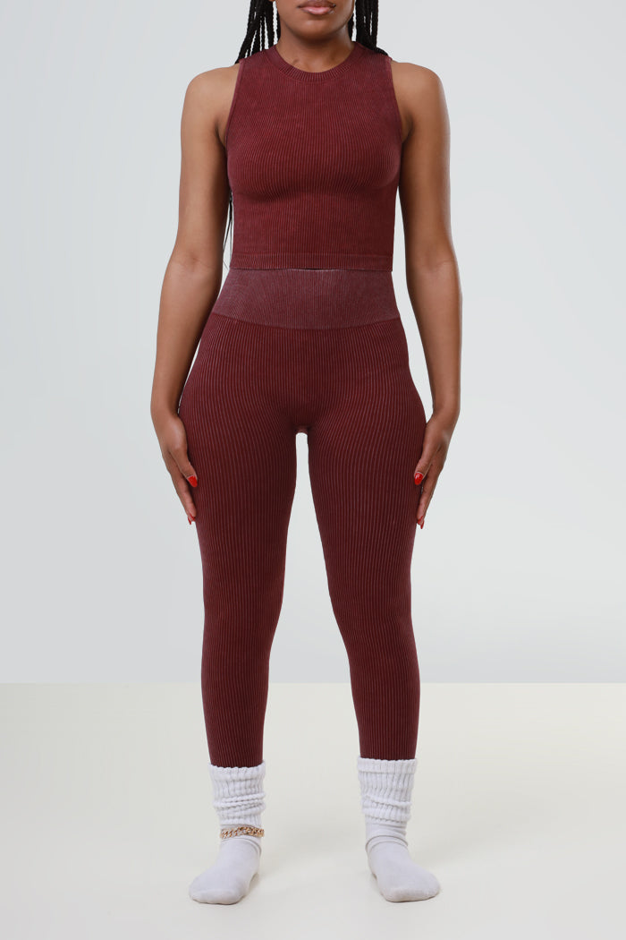 Chill Mode High Rise Cellulite Deleter Seamless Leggings - Plum