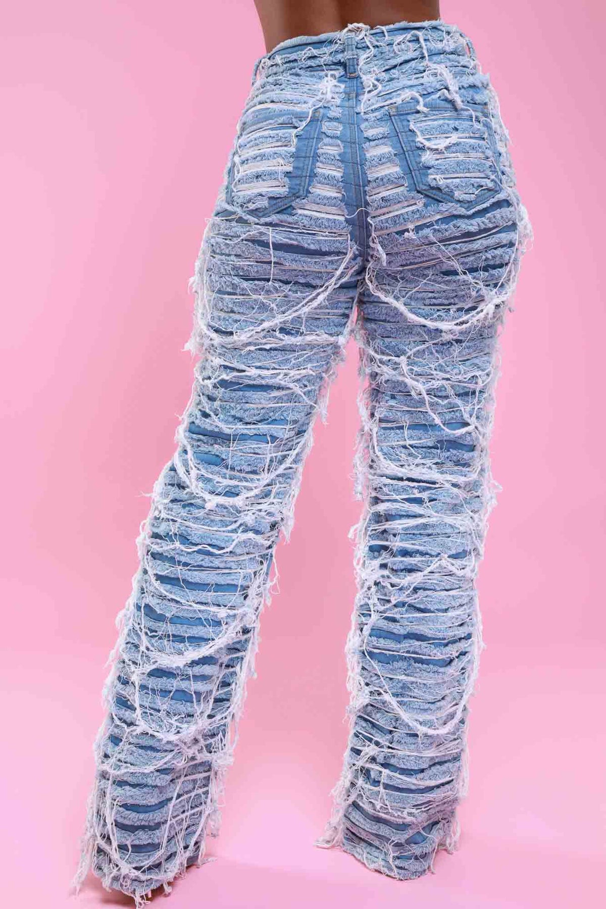 
              Tear It Up Ultra Distressed Wide Leg Jeans - Medium Wash - Swank A Posh
            
