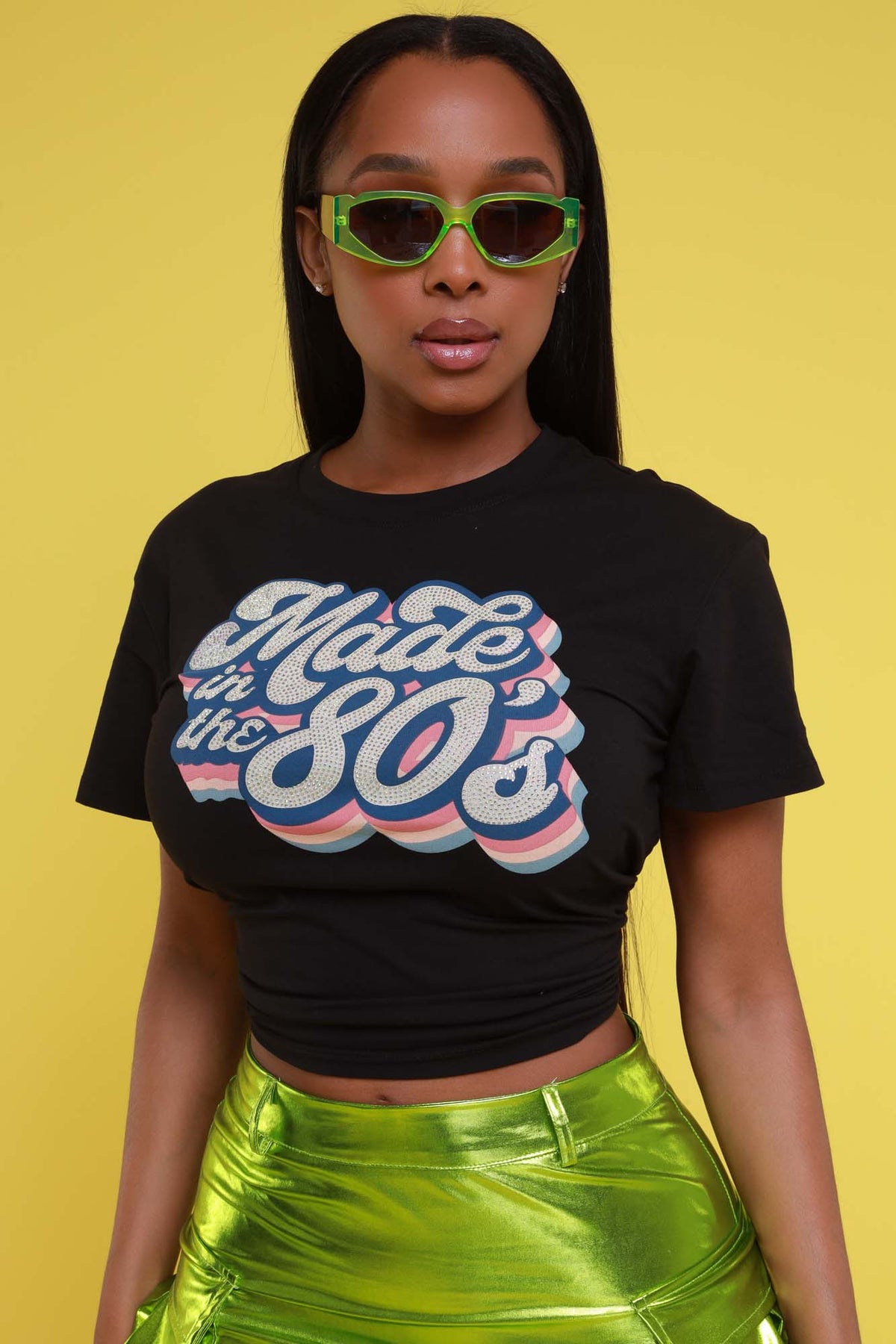 
              Made In The 80&#39;s Graphic T-Shirt - Black - Swank A Posh
            