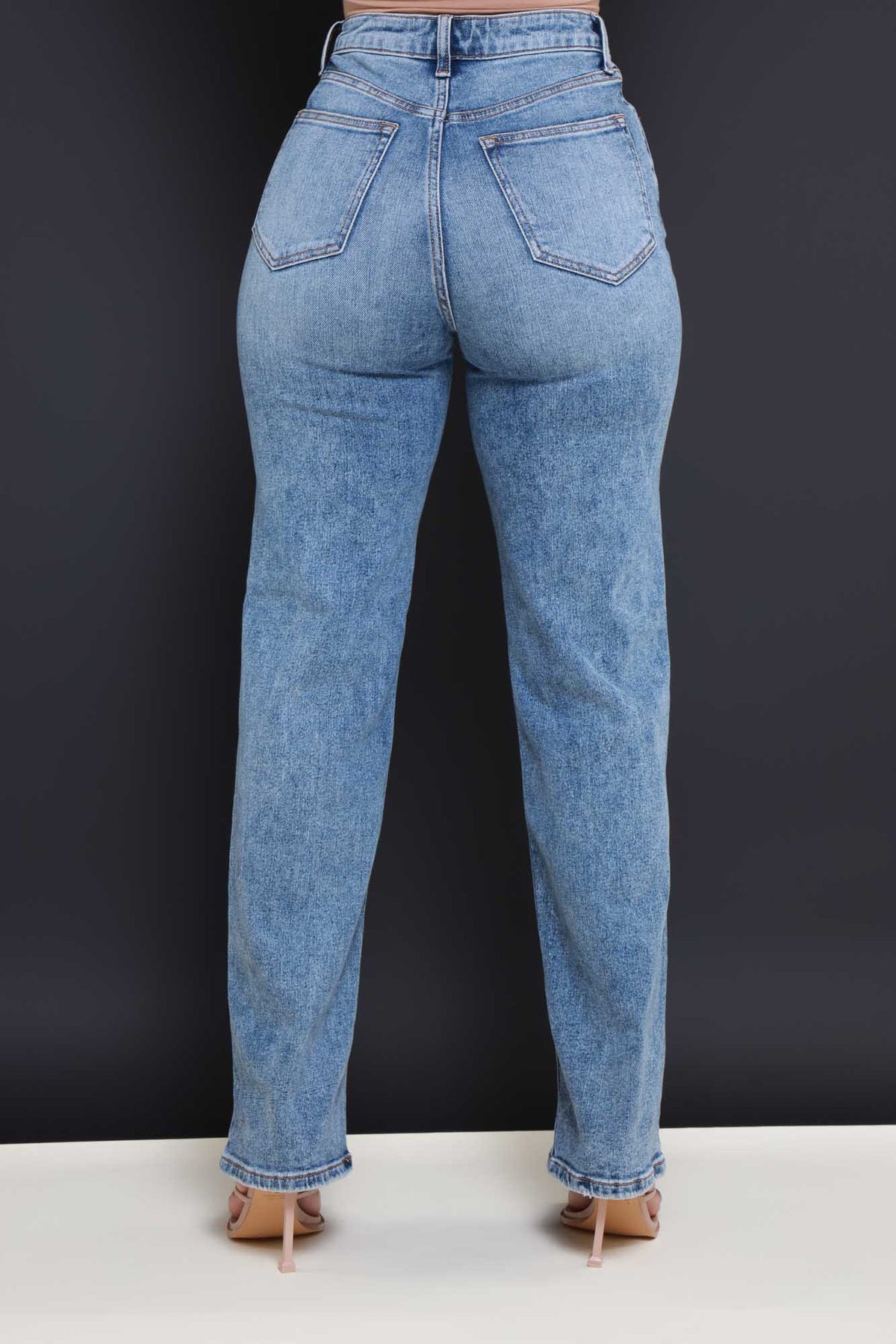 
              No Cares Ultra High Rise Bootcut Jeans - Medium Stonewash - Swank A Posh
            