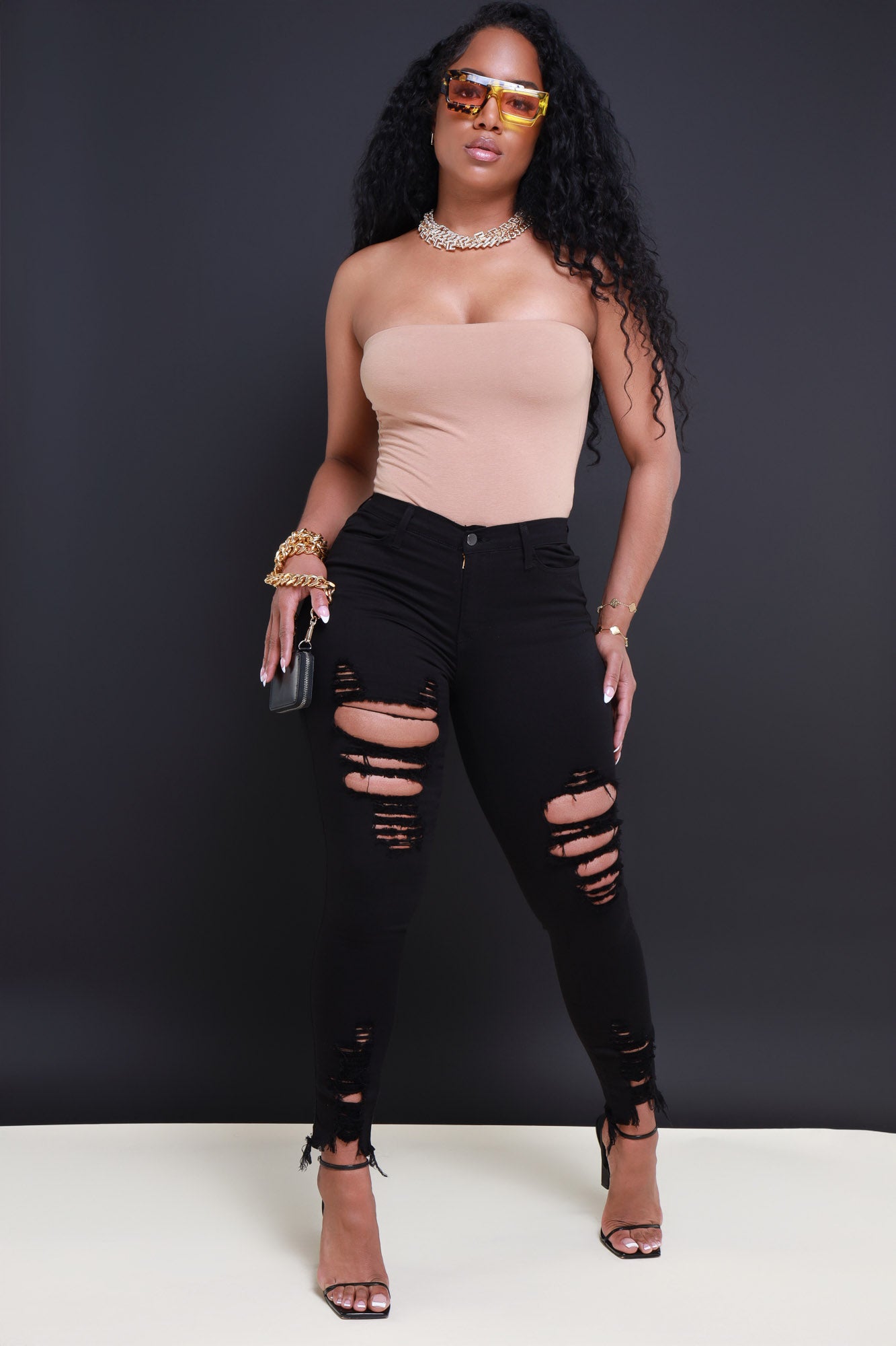 All The Booty Ripped Skinny Jeans - Black, Fashion Nova, Jeans