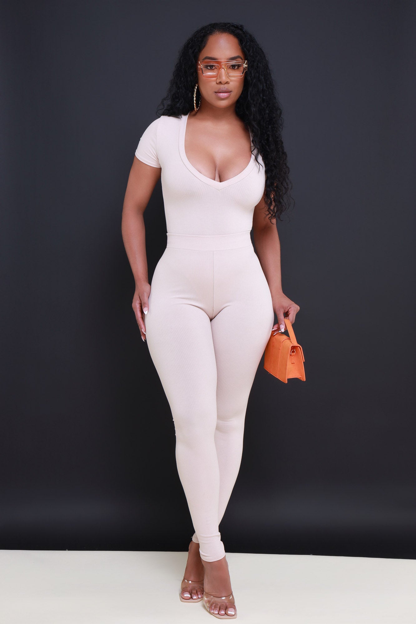 Sweet Tart Cellulite Deleter Ribbed Leggings - Oyster - Swank A Posh