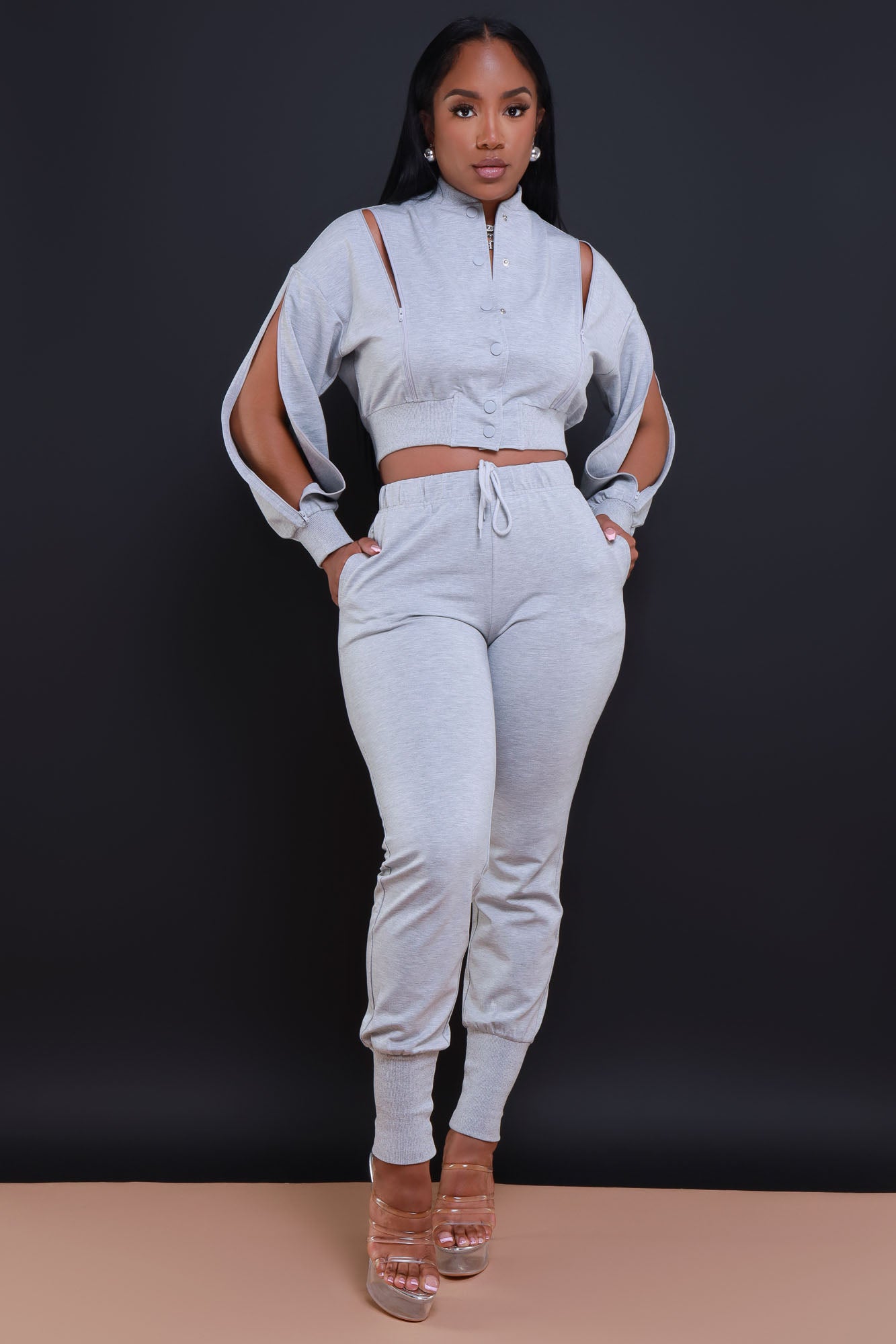 Cropped Jogger  In Soft Focus – Metanoia Boutique