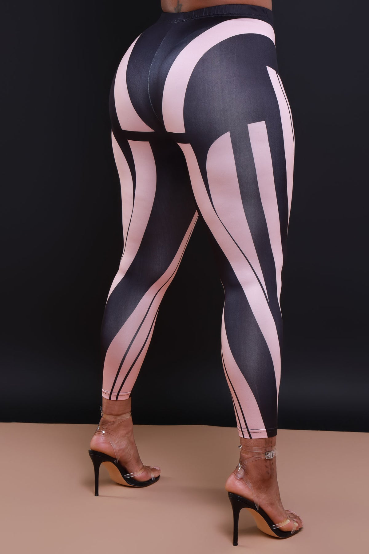 
              Can&#39;t Be High Rise Multicolor Leggings - Black/Pink - Swank A Posh
            