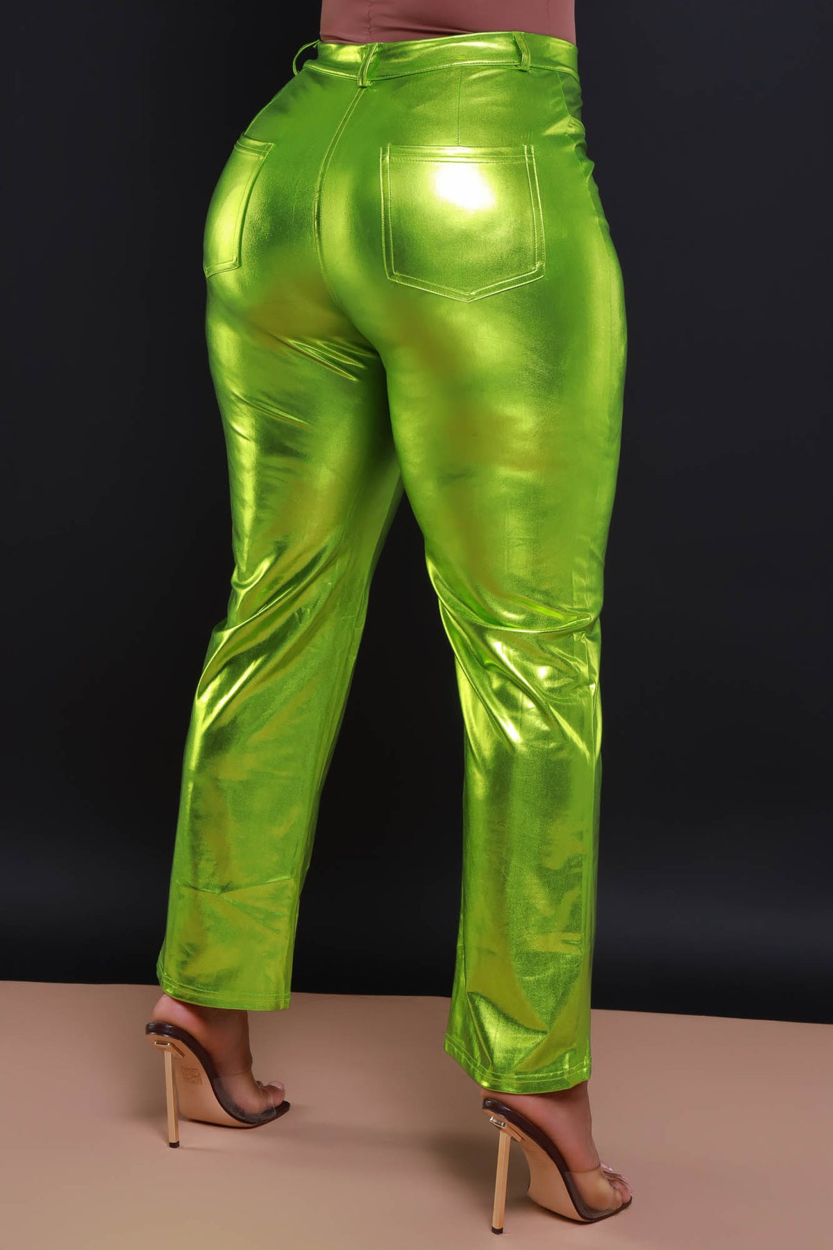 Taydey Women's Yoga Hot Shorts Shiny Metallic Pants(Green - ShopStyle
