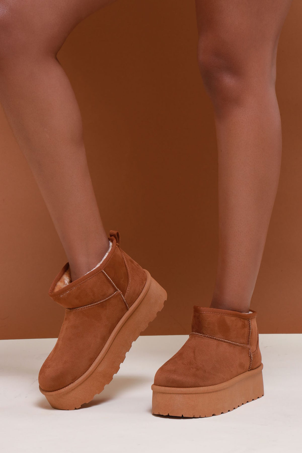 
              Take Care Suede Ankle Boots - Caramel - Swank A Posh
            